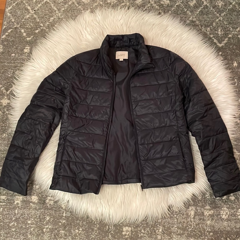 Navy Blue Loft puffer coat